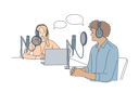 پیش‌نمایش فایل girl-is-hosting-podcast-10704826 از پک کارگران