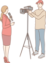پیش‌نمایش فایل reporter-is-giving-interview-10704800 از پک کارگران