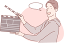 پیش‌نمایش فایل artist-is-holding-clapperboard-10704706 از پک کارگران