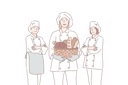 پیش‌نمایش فایل bakers-are-baking-bread-in-factory-10704732 از پک کارگران