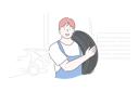 پیش‌نمایش فایل boy-is-repairing-his-car-tyre-10704729 از پک کارگران