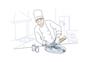 پیش‌نمایش فایل chef-is-making-sea-food-10704690 از پک کارگران