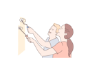 پیش‌نمایش فایل family-is-doing-wall-painting-10704734 از پک کارگران