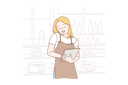 پیش‌نمایش فایل girl-is-taking-online-food-order-10704694 از پک کارگران