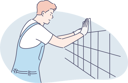 پیش‌نمایش فایل labor-is-fixing-tiles-on-wall-10704715 از پک کارگران