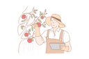 پیش‌نمایش فایل man-is-plucking-fresh-fruits-from-garden-10704731 از پک کارگران