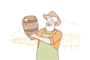 پیش‌نمایش فایل old-man-is-holding-honey-jar-10704720 از پک کارگران