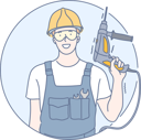 پیش‌نمایش فایل worker-is-holding-drill-machine-10704700 از پک کارگران