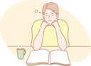 پیش‌نمایش فایل boy-is-thinking-while-reading-book-10704490 از پک فعالیت افراد