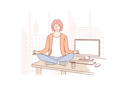 پیش‌نمایش فایل employee-is-doing-yoga-in-break-time-10704458 از پک فعالیت افراد