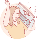 پیش‌نمایش فایل girl-is-enjoying-music-on-tape-10704479 از پک فعالیت افراد