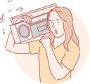 پیش‌نمایش فایل girl-is-listening-music-from-boombox-10704482 از پک فعالیت افراد