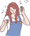 پیش‌نمایش فایل girl-is-listening-music-from-mobile-10704488 از پک فعالیت افراد