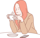 پیش‌نمایش فایل girl-is-drinking-coffee-10702077 از پک احساسات