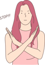 پیش‌نمایش فایل girl-is-giving-stop-sign-10702094 از پک احساسات