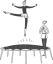 پیش‌نمایش فایل girls-are-doing-trampoline-show-10703205 از پک ترامپولین‌ها