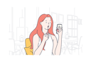 پیش‌نمایش فایل woman-is-applying-lipstick-in-office-10976819 از پک اسپا