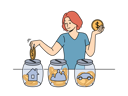 پیش‌نمایش فایل girl-saving-money-for-dream-house-11034094 از پک فعالیت افراد