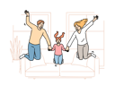 پیش‌نمایش فایل happy-family-jumping-together-in-living-room-of-own-apartment-after-moving-or-buying-new-home-11034090 از پک فعالیت افراد