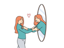 پیش‌نمایش فایل woman-hugs-own-reflection-in-mirror-demonstrating-narcissism-and-high-self-esteem-11034093 از پک فعالیت افراد