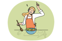 پیش‌نمایش فایل happy-woman-cooking-and-listening-to-music-11033705 از پک فعالیت افراد