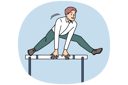 پیش‌نمایش فایل smiling-motivated-businessman-jumping-over-obstacle-show-problem-solution-11033695 از پک فعالیت افراد