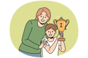 پیش‌نمایش فایل smiling-young-mother-hug-little-son-holding-golden-trophy-celebrate-win-in-competition-11033700 از پک فعالیت افراد