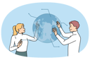 پیش‌نمایش فایل businesspeople-touch-planet-earth-hologram-cooperating-in-modern-office-together-11033628 از پک فعالیت افراد