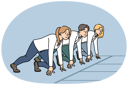 پیش‌نمایش فایل motivated-business-people-at-start-at-stadium-prepared-for-running-11033636 از پک فعالیت افراد