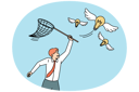 پیش‌نمایش فایل motivated-businessman-with-net-catching-lightbulbs-11033645 از پک فعالیت افراد