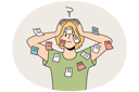 پیش‌نمایش فایل confused-woman-frustrated-with-numerous-notes-11033858 از پک فعالیت افراد