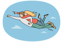 پیش‌نمایش فایل smiling-courageous-man-as-superhero-with-woman-on-back-flying-in-air-11033849 از پک فعالیت افراد
