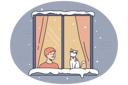 پیش‌نمایش فایل smiling-little-boy-child-and-cat-sit-in-window-look-at-street-in-winter-11033856 از پک فعالیت افراد