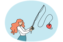 پیش‌نمایش فایل smiling-woman-with-rod-heart-on-hook-11033850 از پک فعالیت افراد