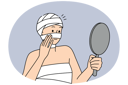 پیش‌نمایش فایل woman-in-bandages-on-head-and-body-look-in-mirror-care-about-operation-recovery-11033855 از پک فعالیت افراد