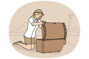 پیش‌نمایش فایل young-woman-archaeologist-open-chest-with-treasures-on-archeological-site-11033846 از پک فعالیت افراد