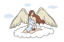 پیش‌نمایش فایل angel-is-sitting-on-cloud-with-wings-11034609 از پک فعالیت افراد