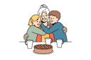 پیش‌نمایش فایل kids-are-hugging-their-mother-at-breakfast-table-11034610 از پک فعالیت افراد