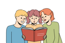 پیش‌نمایش فایل kids-are-reading-horror-book-11034612 از پک فعالیت افراد