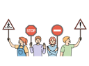 پیش‌نمایش فایل kids-are-spreading-awareness-regarding-traffic-signs-11034175 از پک فعالیت افراد