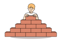 پیش‌نمایش فایل little-boy-builds-pyramid-bricks-11034018 از پک فعالیت افراد
