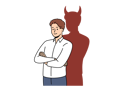 پیش‌نمایش فایل boy-have-devil-behind-his-face-11033966 از پک فعالیت افراد