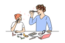 پیش‌نمایش فایل mother-and-daughter-are-doing-makeup-together-11033976 از پک فعالیت افراد