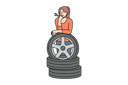 پیش‌نمایش فایل woman-repairs-car-tyre-11033952 از پک فعالیت افراد