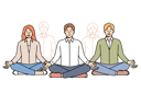 پیش‌نمایش فایل business-people-meditating-as-team-during-break-from-work-and-sitting-in-lotus-position-from-yoga-11506922 از پک فعالیت افراد
