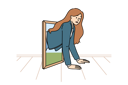 پیش‌نمایش فایل businesswoman-climbs-out-of-portal-for-teleportation-and-moving-in-space-thanks-to-fabulous-technology-11506890 از پک فعالیت افراد
