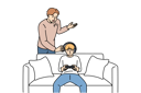 پیش‌نمایش فایل father-yells-at-naughty-child-who-plays-video-games-and-refuses-comply-with-parents-demands-11506901 از پک فعالیت افراد