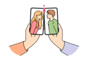 پیش‌نمایش فایل kissing-people-in-phone-screens-online-dating-and-flirting-through-apps-in-smartphones-11506929 از پک فعالیت افراد