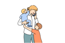 پیش‌نمایش فایل mother-makes-business-call-and-babysits-children-at-same-time-11506891 از پک فعالیت افراد