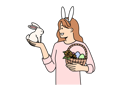 پیش‌نمایش فایل teenage-girl-celebrating-easter-holds-decorated-eggs-in-basket-and-small-rabbit-11506912 از پک فعالیت افراد